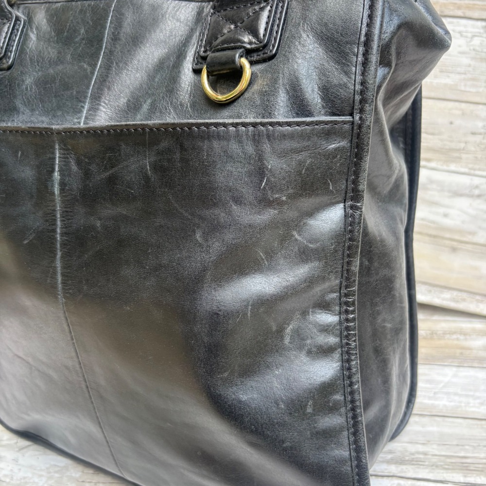 Badgley Mischka Tote Bag Large Black Leopard Calf Hair Leather Tote Maximalist - Picture 9 of 14